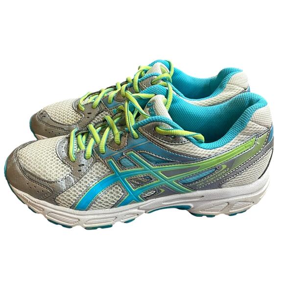 Asics Gel Contend 2 Running Shoes Women's 9.5 White Blue Gray T474N Sneakers - Picture 9 of 9